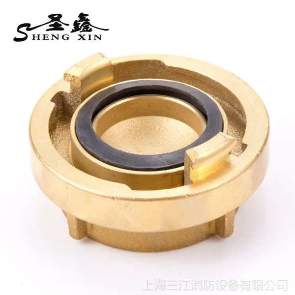 供应厂家授权正品圣鑫 50mm铜闷盖/内扣式/国标 消防车用水带接口器材
