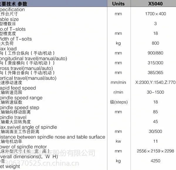 供应X5040立式铣床_升降台铣床_适合强力切削加工铣床-山东华强精密