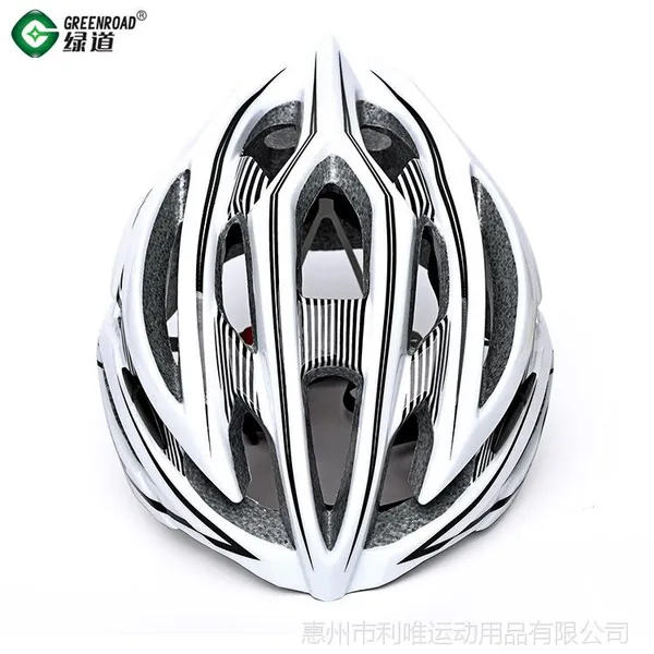 绿道/Greenroad品牌自行车一体成型头盔 2014款超轻时尚头盔