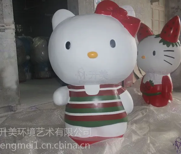 供应树脂HelloKitty模型摆件现货玻璃钢卡通kt猫道具出售