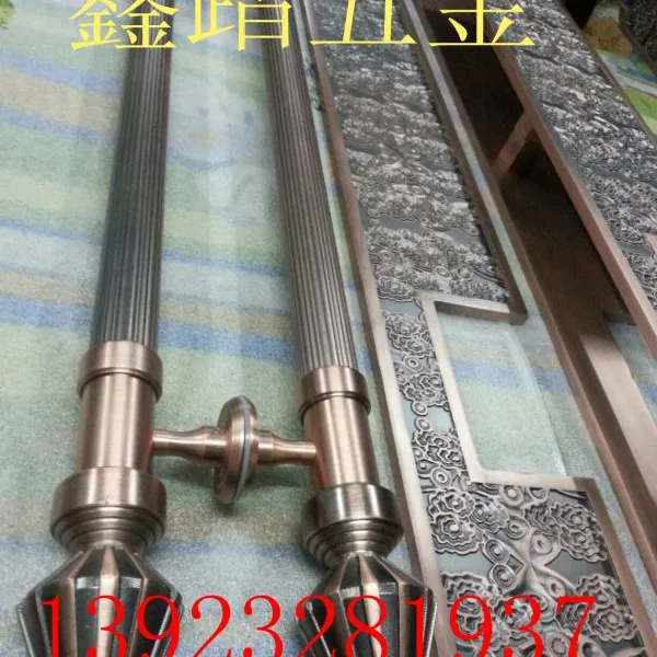 供应实木门铝板雕刻祥云拉手