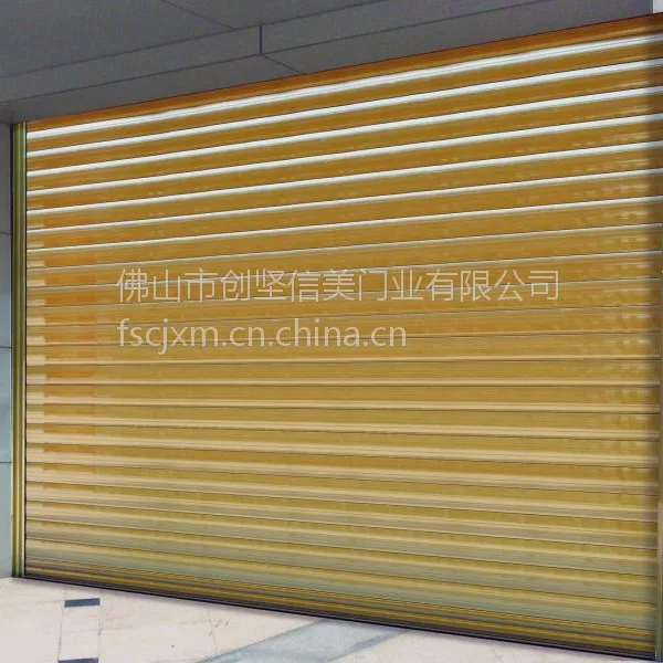 双层香槟色铝合金卷帘门 坚信美专业生产订做卷帘门 批发各类闸门片 配件 电机