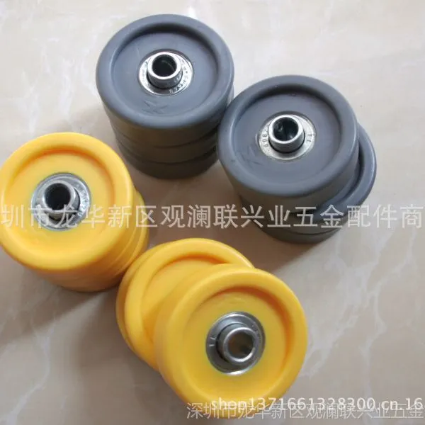 供应【联兴业】专业生产输送线48mm塑胶双向轮 48厘灰色胶质双向轮