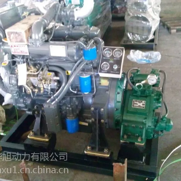 供应广东青岛4105带齿轮箱船用柴油发动机带海淡水交换器海水泵等