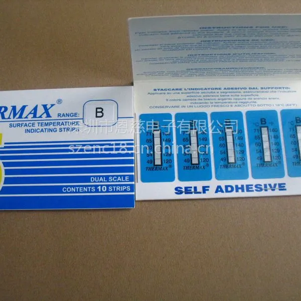 供应供应5格B型温度试纸英国TMC温度美英国THERMAX热敏试纸