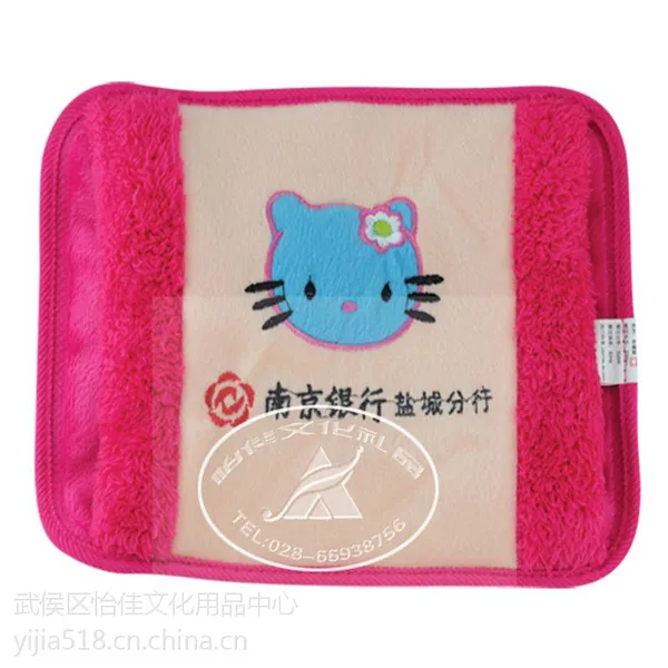 烫画暖手宝刺绣暖水袋 充电热水袋 广告暖手袋 成都礼品定制