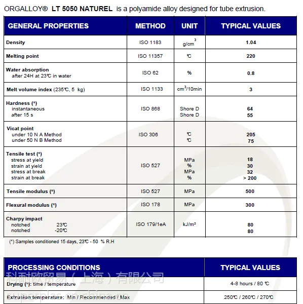 供应ORGALLOY LT5050 NAT/阿科玛尼龙聚烯烃合金LT5050 NAT