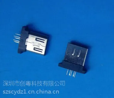 超短Micro 5P公头(超薄3.0)夹板焊线8.3mm 弹片 超短体公头