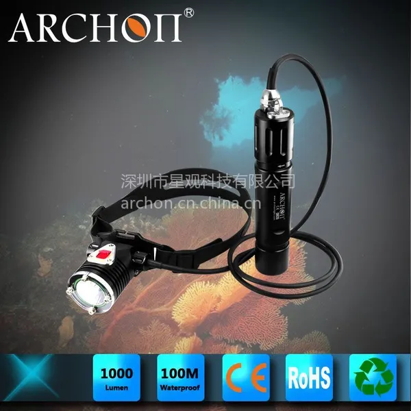 供应ARCHON 奥瞳 DH25/WH32 专业水下潜水头灯/分体式潜水手电筒/头戴式水下探照灯