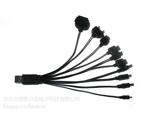 供应深圳USB转换头USB数据充电线(多接口充电线)
