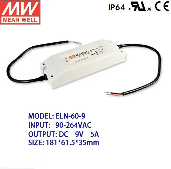 ��Ӧ̨����γ��ԴELNϵ��ELN-60-9-12-15-24-27-48��Ʒ�Ʒ�ˮ�ܿ�LED���ص�Դ