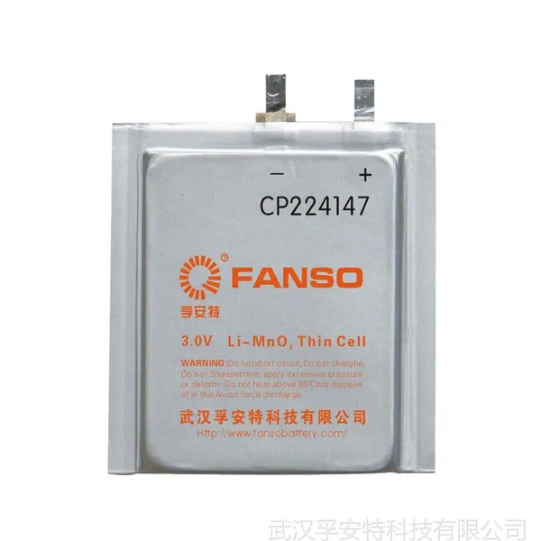 供应孚安特FANSO CP224147,方形软包锂电池,3V锂锰一次性电池