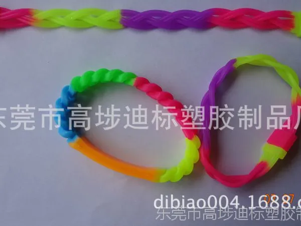 供应TFBOYS夜光手环 果冻手环 宽1.2厘米 TFBOYS硅胶手环 混色批发