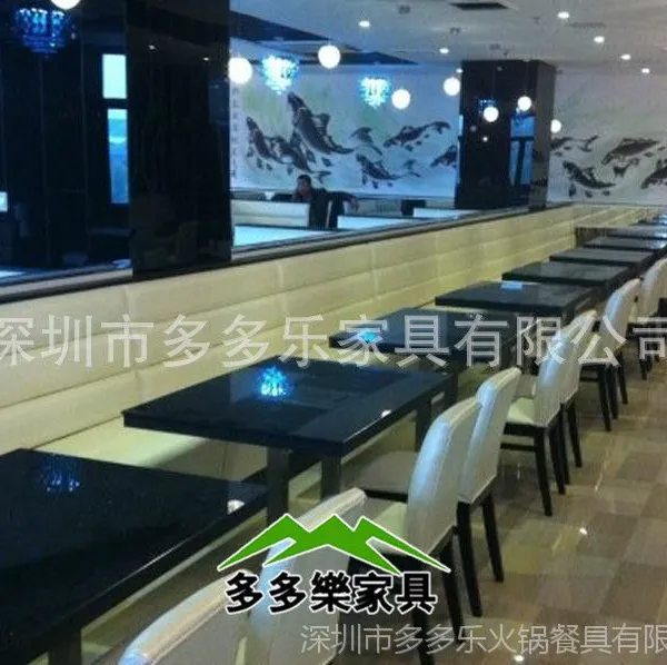 新款时尚大理石桌子 圆桌 餐厅 餐厅快餐店餐桌家具供应 多多乐家具