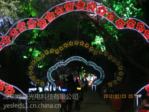 供应深圳厂家 5V/12V LED双向高杆装饰灯串 红 绿 蓝 黄 白 单色可选