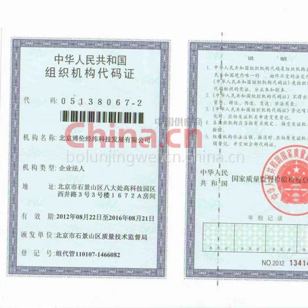 组织机构代码