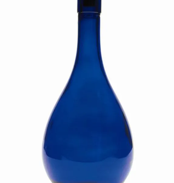 厂家直销浅蓝色玻璃酒瓶 蓝色玻璃酒瓶 厂家定做高端酒瓶容器