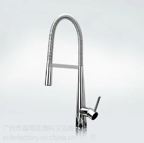供应全铜高档冷热厨房水龙头六年质保贴牌加工HK2015