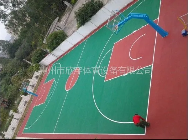供应硅PU球场施工,3mm硅PU网球场、硅PU篮球场、羽毛球场工程
