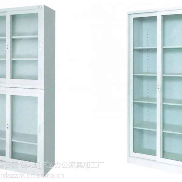供应明志达厂家供应钢制玻璃门文件柜定制 收纳柜