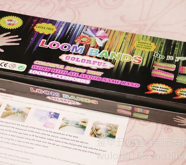 厂家批发彩虹织机Loombands 600 橡皮筋套装 黑盒套装