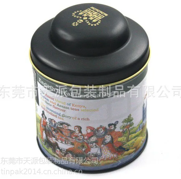 正宗黑茶包装铁罐、圆形茶叶罐