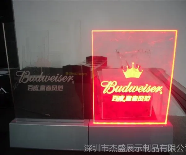 供应亚克力发光桌牌,广告牌,LED促销牌,LOGO镭射打标
