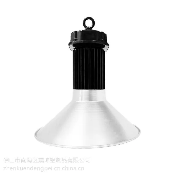 供应佛山震坤厂家直销LED工矿灯外壳,三头工矿灯180W玻璃透镜66mm