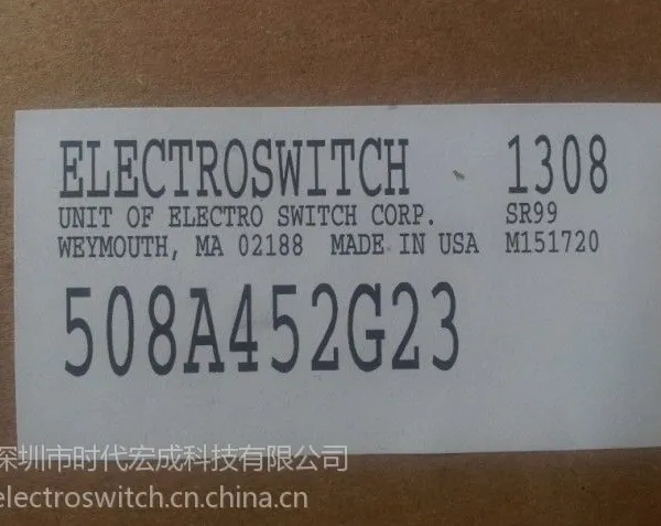 供应ELECTROSWITCH开关全系列销售508A452G23
