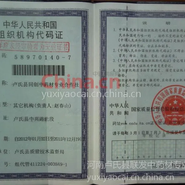 机构代码证