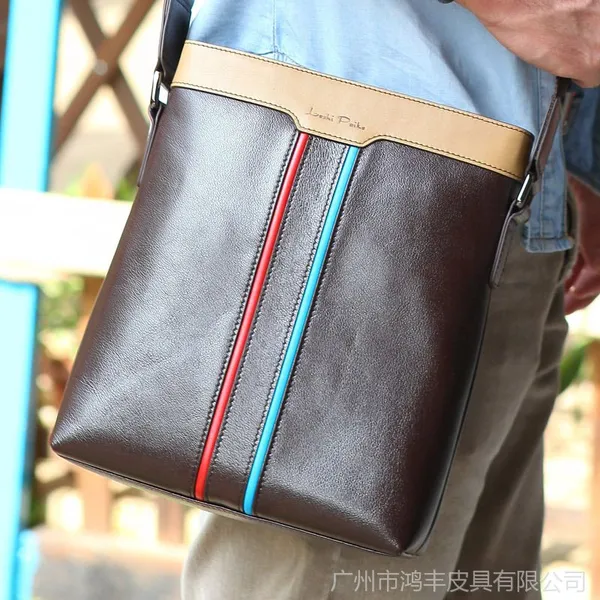 广州真皮包包生产厂家 商务男式单肩休闲包包贴牌生产 皮具礼品定做