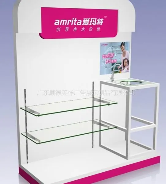 供应净水器中岛柜 净水器展柜 双面家电中岛柜 茶具中岛柜 热水器展架