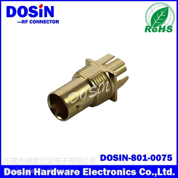 BNC镀金75欧姆夹板式连接器 3GHD-SDI高清视频连接器