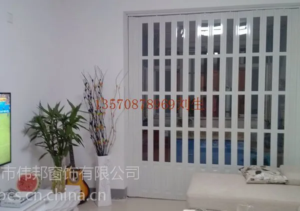PVC折叠门厕所厨房隔断推拉门深圳折叠门厂家直销