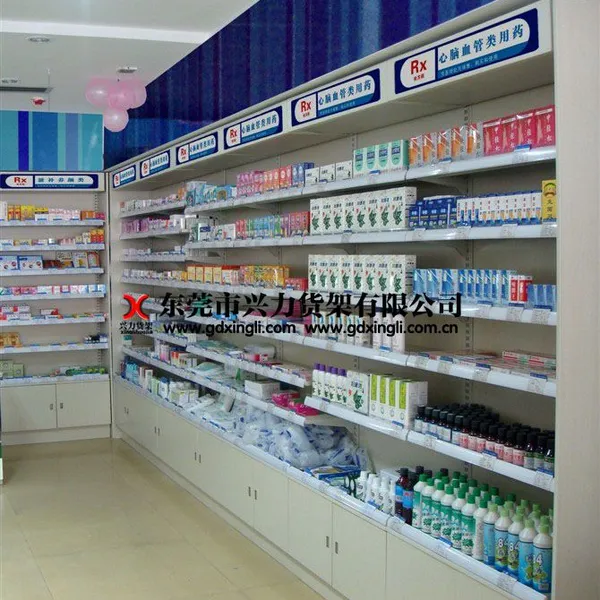 供应海王星辰连锁药店货架、大参林药店货架、北京连锁药店展示架