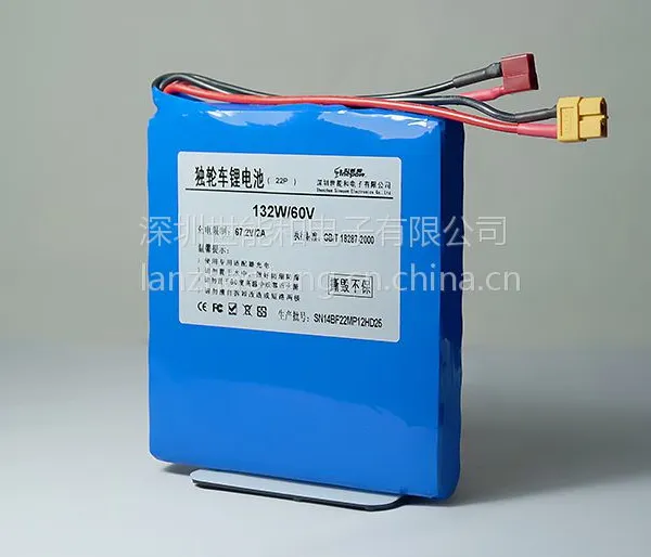 供应独轮车三星22P锂电池60V2200容量