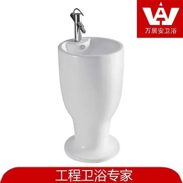 供应酒店工程卫浴供应WJA-8132 立柱盆 卫浴连锁配送