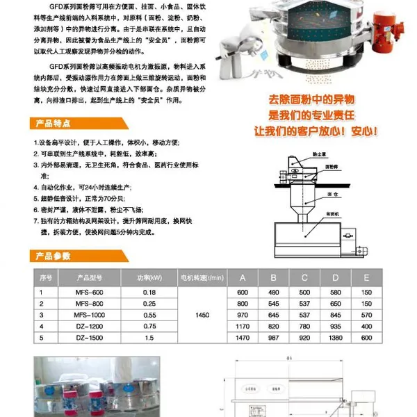 面粉筛 去除面粉中的杂质,新乡高服符合食品级要求的不锈钢面粉筛