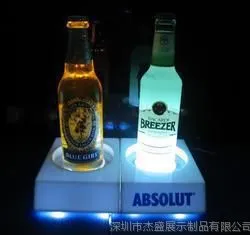 供应压克力单个酒瓶座,发光座,LED发光台座,深圳专业生产