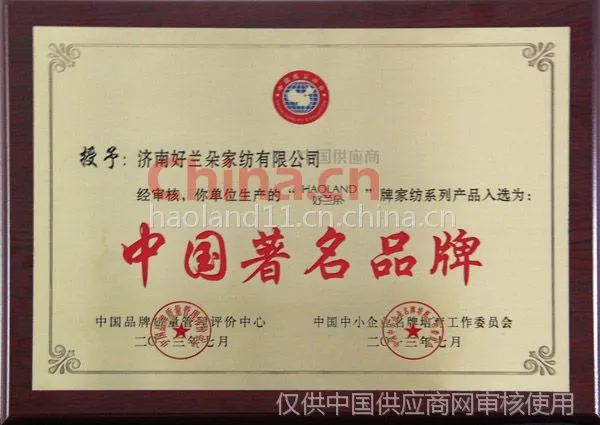 中国著名品牌