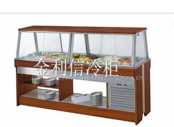 供应木质沙拉柜沙拉工作台沙拉的做法自助餐台