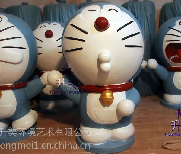 供应玻璃钢哆啦a梦道具雕塑现货机器猫模型出售
