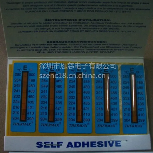 供应供应英国THERMAX温度试纸8格E热敏试纸英国TMC温度美