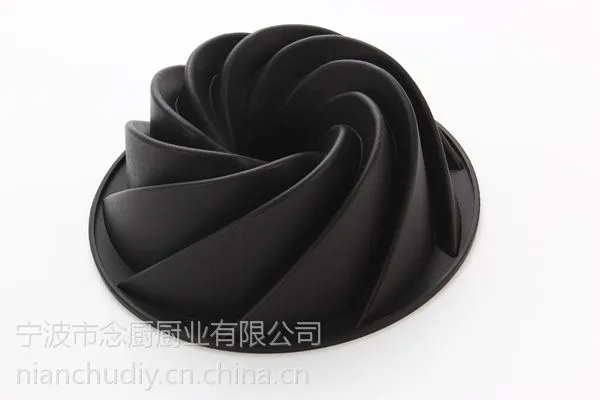 供应念厨新品大螺旋南瓜型硅胶蛋糕模具