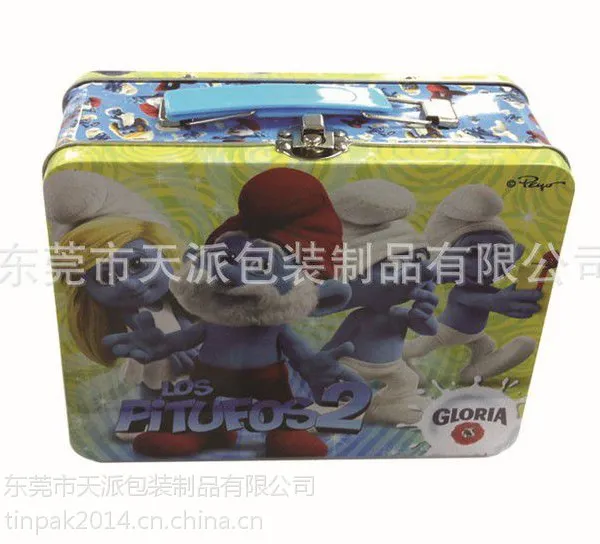 手提式玩具盒、儿童玩具包装铁盒