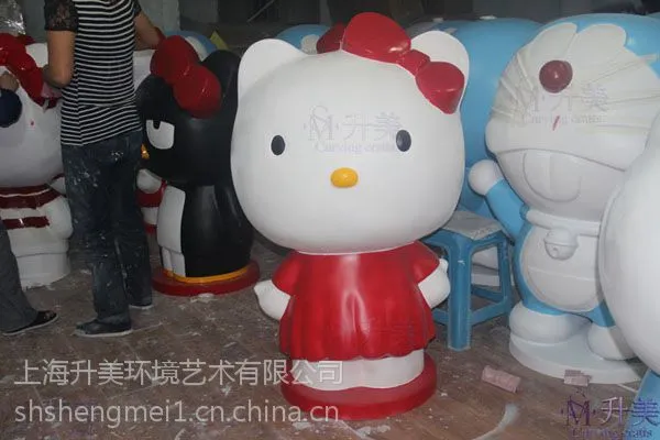 供应定做HelloKitty模型 现货玻璃钢卡通kt猫道具出售