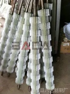 厂家精制304不锈钢轴红枣清洗机械清洗刷辊齿轮咬合尼龙毛刷毛刷辊