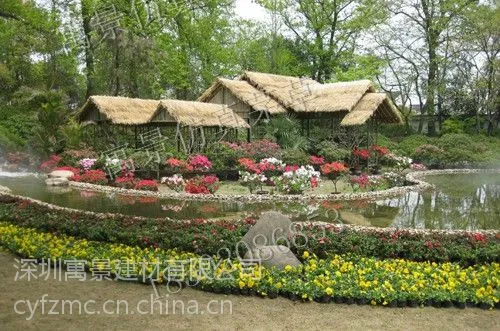 供应山东市仿真茅草 凉亭屋顶瓦 铝制茅草