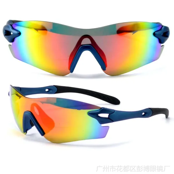【供应】sports glasses炫彩偏光镜片连体户外运动眼镜|品牌眼镜