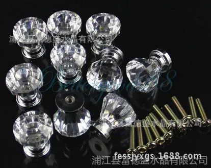 供应厂家直销水晶拉手,家具拉手,亚克力把手,单孔拉手,26MM